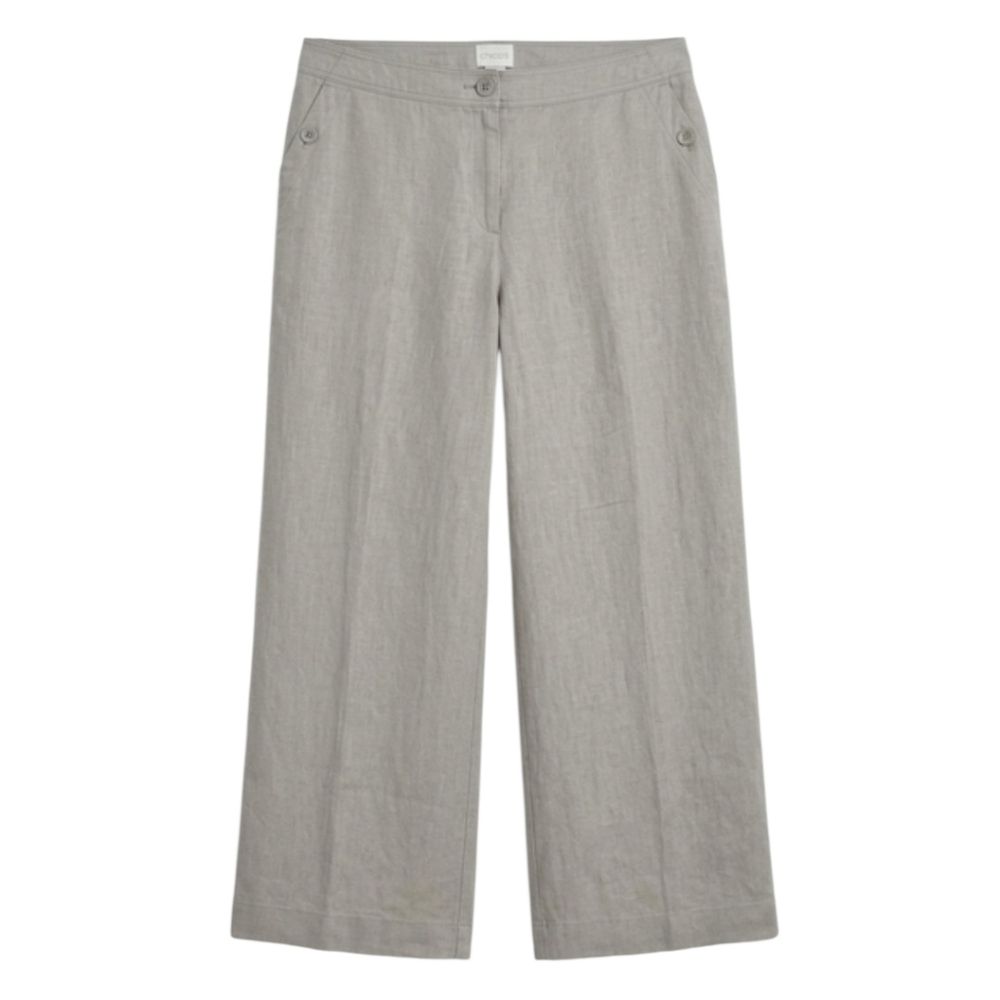 2 Chico’s 100% Linen Straight-Leg Wide Leg Flowy Pants